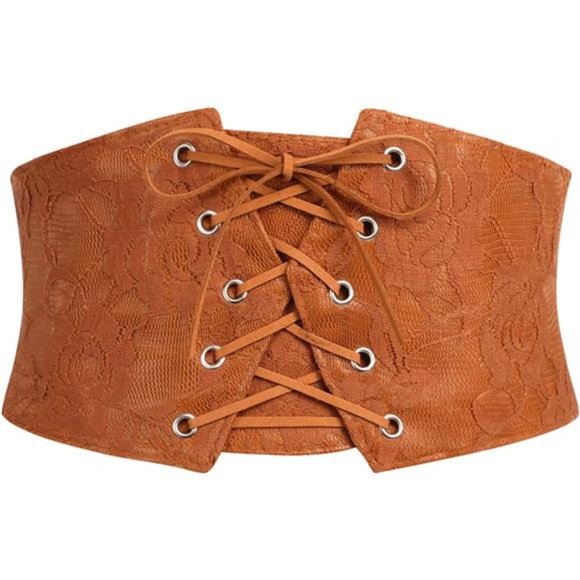 Avidlove Womens Corset Belt Tie Waist Belt Corsets Lace Up Waspie Corset main image 4